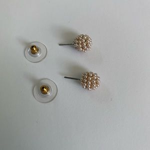 Anthropologie faux pearl stud earrings